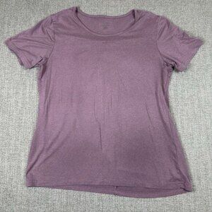 4/$20 Legend Womens L Purple Shirt Short Sleeve Made In Egypt Summer Breezy Tee